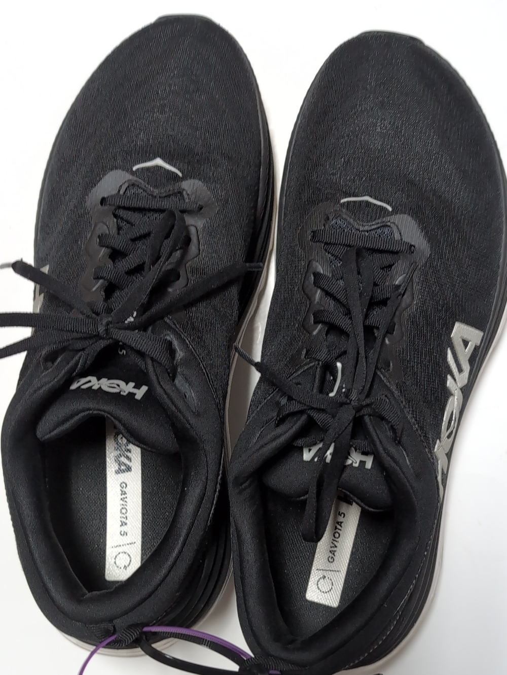 Hoka Gaviota 5 Men's Black Athletic Running Shoes with White Logo